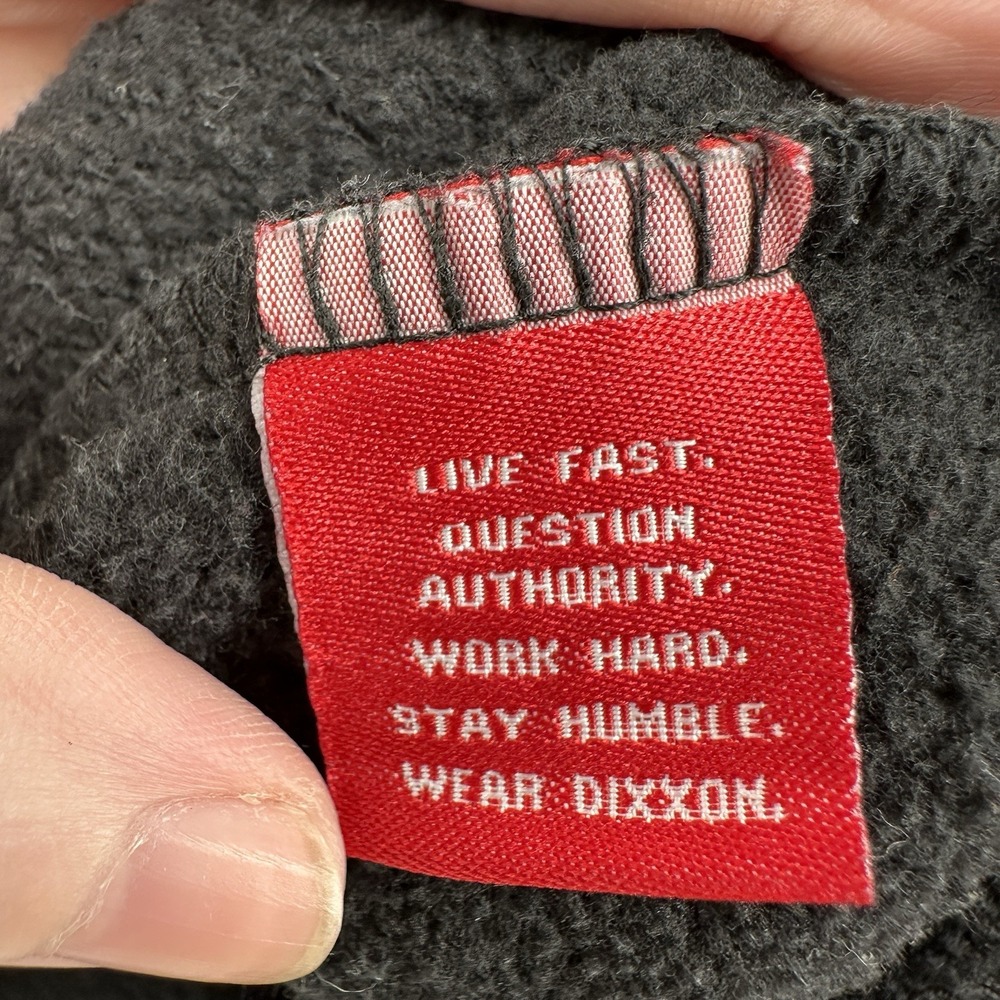 Dixxon Flannel Co. Mens Large Sweatshirt Hoodie Black Working Class Distressed - Picture 7 of 11